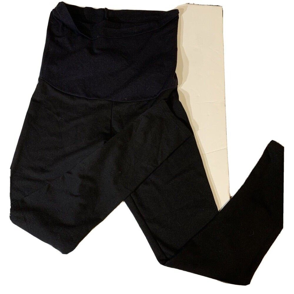 Sandpiper Women's Maternity Black Leggings  Sz Small Excellent Shape